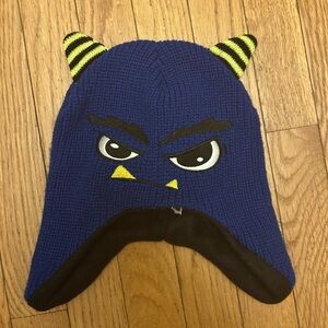 Little Boys Blue Monster Knit Trapper Hat